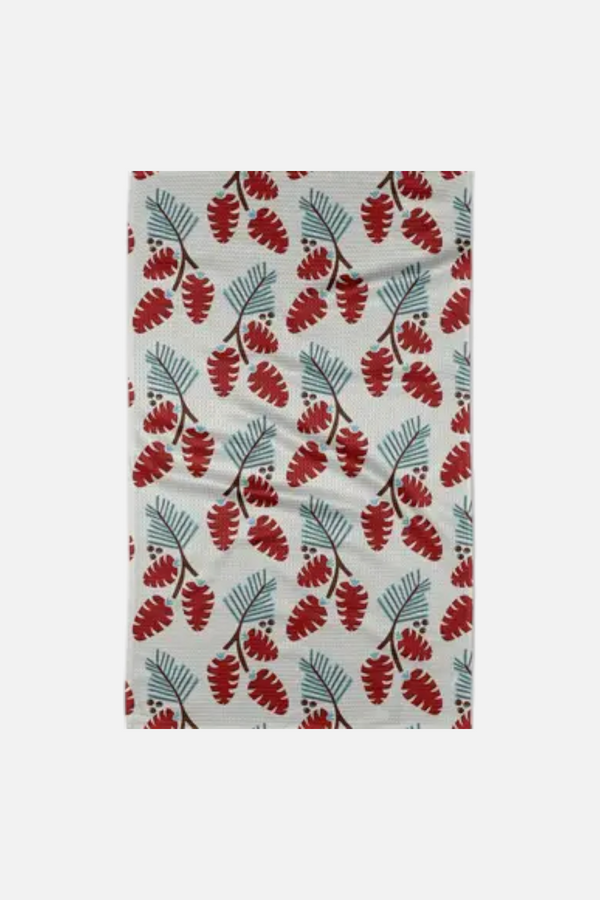 Geometry Towels Winter Foliage