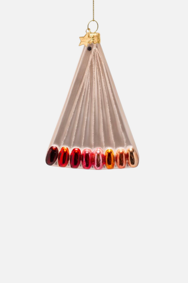 Glass Multicolor Nail Swatch Ornament