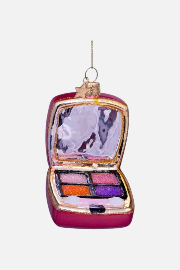 Glass Orange and Pink Eyeshadow Palette Ornament