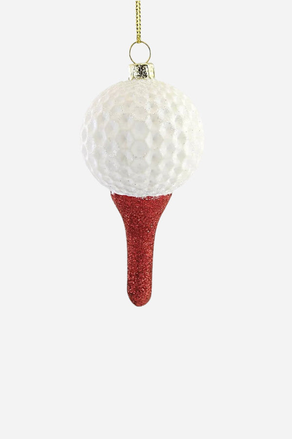 Golf Ball On Tee Ornament