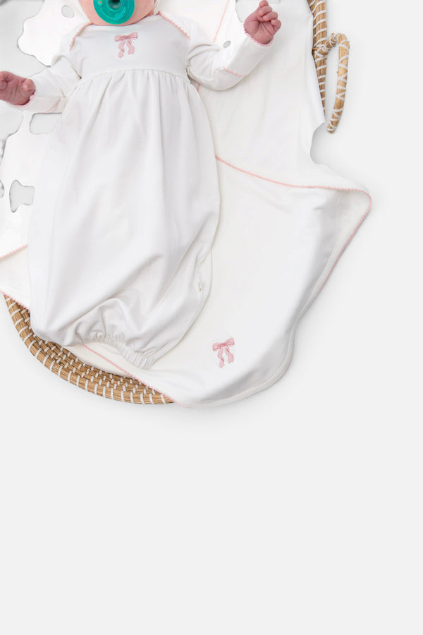 Goosies Pip Embroidered Blanket in Bow