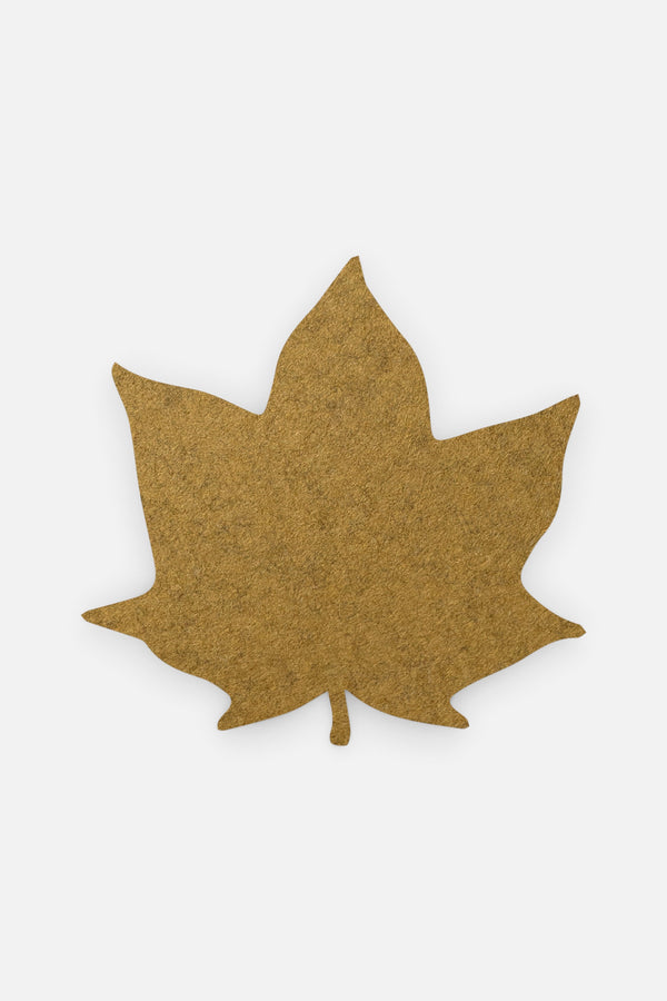 Graf Lantz Autumn Leaf Merino Wool Trivet in Ochre