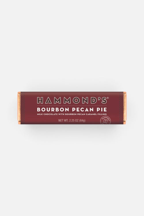 Hammond Candies Bourbon Pecan Pie Milk Chocolate Bar – front view