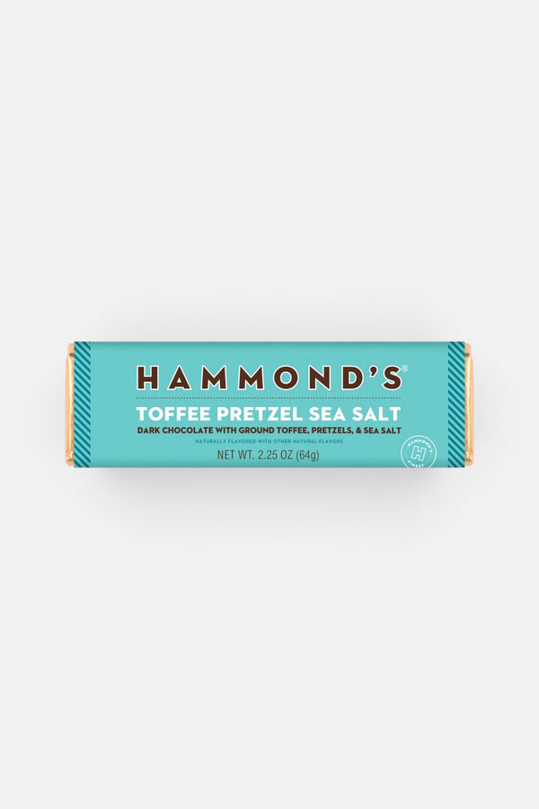Hammond Candies Toffee Pretzel & Sea Salt Dark Chocolate Bar