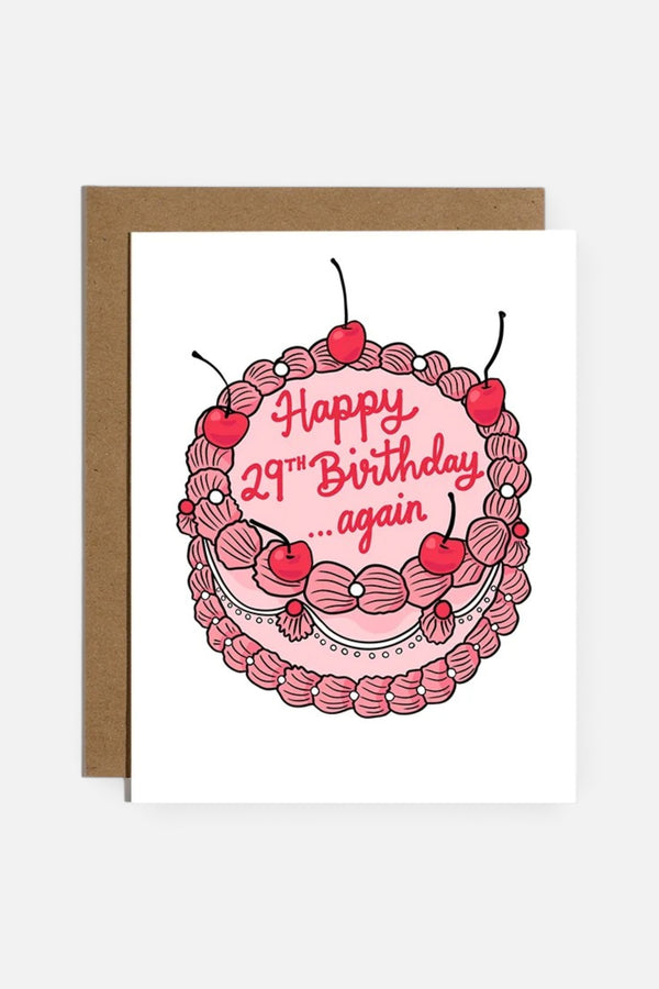 Happy 29th Birthday Again Card