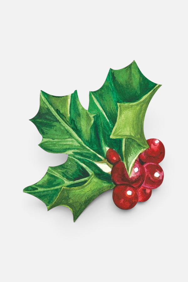 Hester & Cook Holly Cocktail Napkin - Set of 20