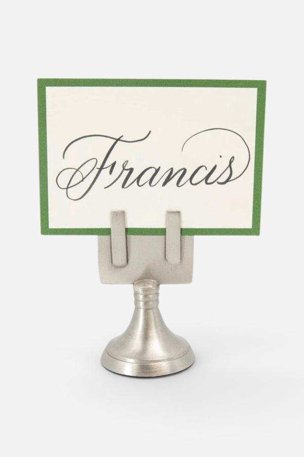 Hester & Cook Silver Place Card Holder