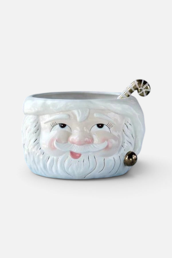 Holiday Papa Noel Santa Punch Bowl