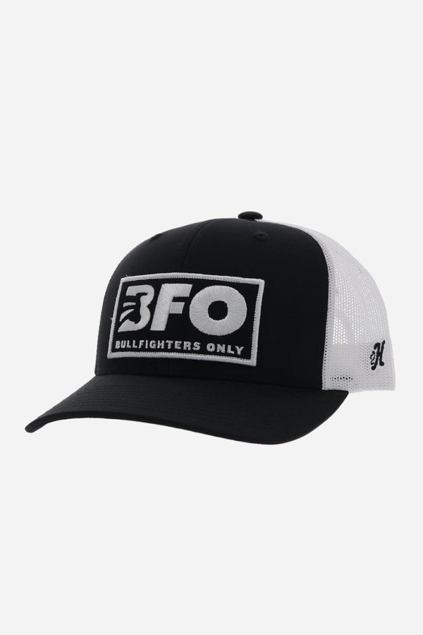 Hooey Trucker BFO Hat in Black White Patch