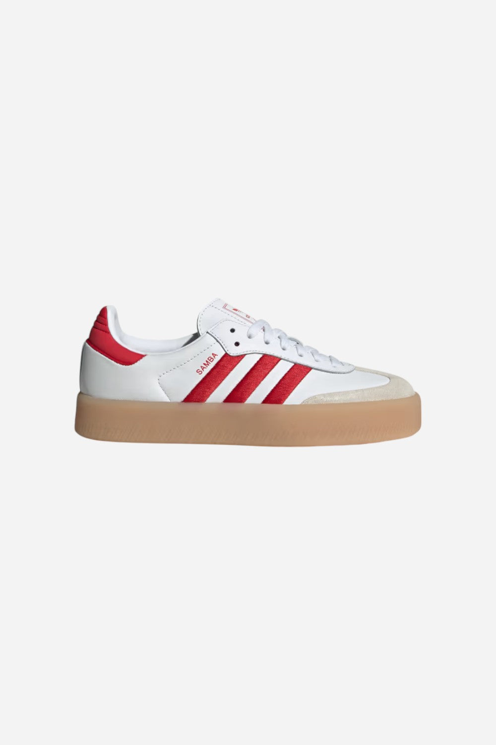 Adidas Sambae Women's White & Red Leather Shoes – CHROME