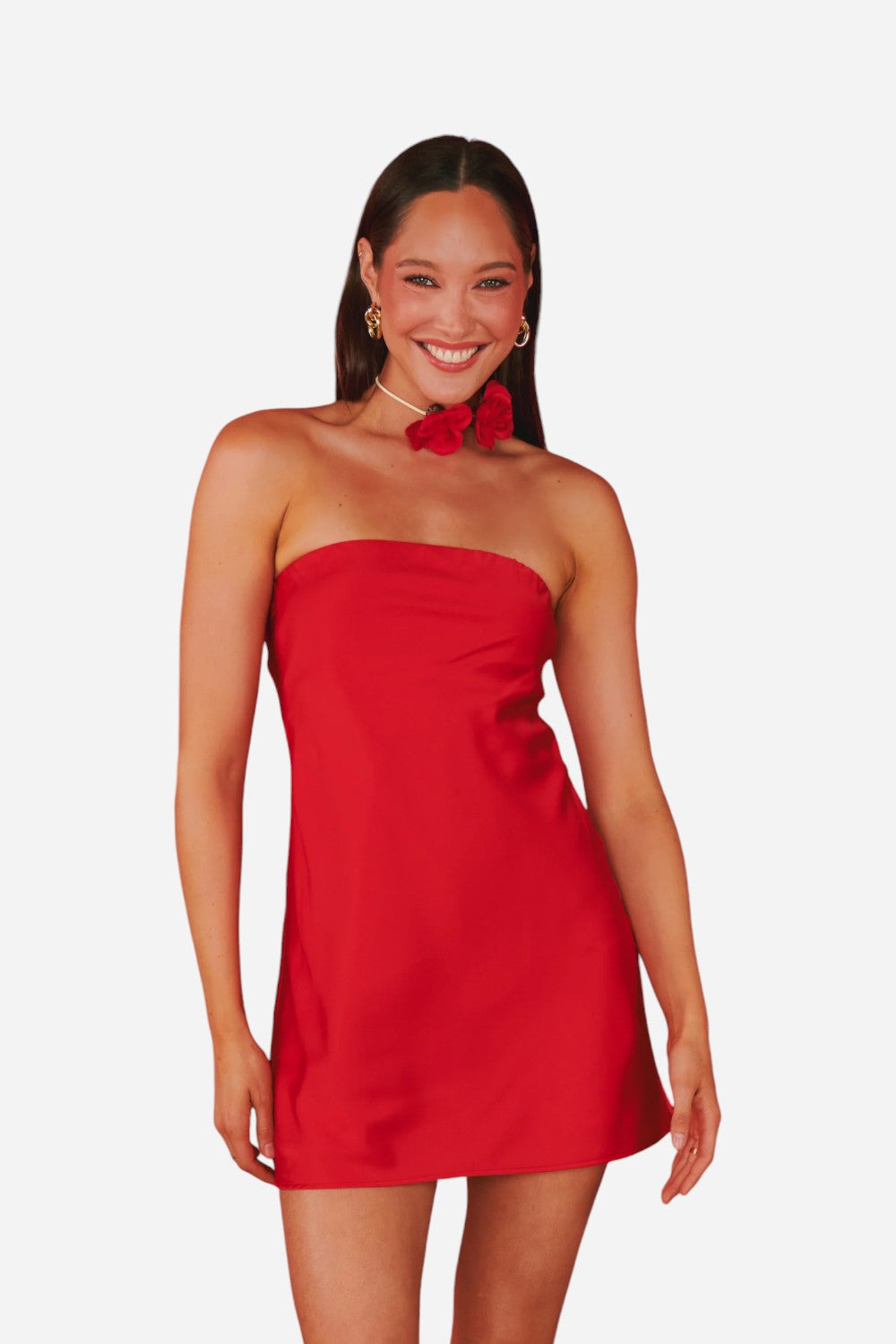show me your mumu taylor tube mini dress Show Me Your Mumu Taylor Tube Mini Dress in Red Luxe Satin – CHROME
