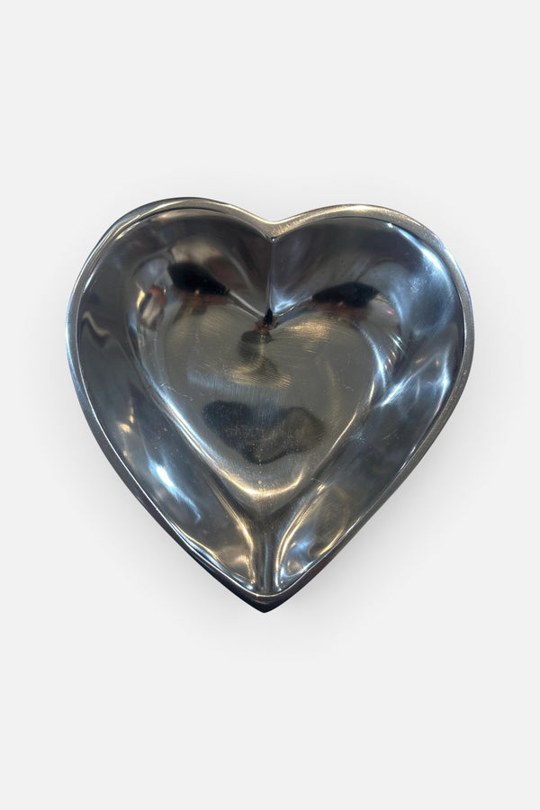 India Handicrafts Aluminum Heart Bowl