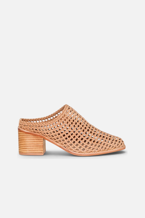 Intentionally Blank Women's Caps Heeled Mule in Tan