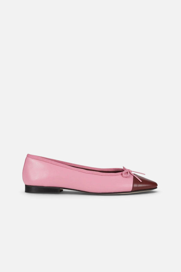 Jeffrey Campbell Arabesque Flat in Pink Wine Combo