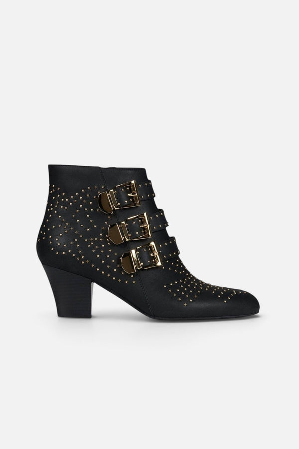 Jeffrey Campbell Starburst5 Ankle Boot in Black Gold