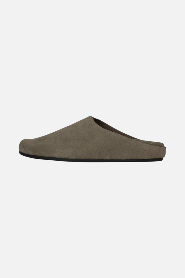 Jeffrey Campbell Women's Content Mule in Light Khaki Suede
