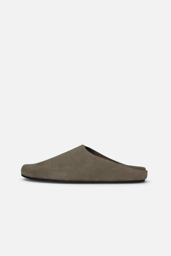 Jeffrey Campbell Women's Content Mule in Light Khaki Suede
