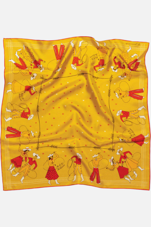 Jenni Earle Buck Up Buckaroo Silk Scarf