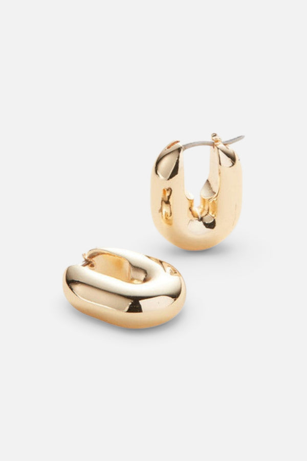 Jenny Bird Puffy U-Link Earrings in Gold