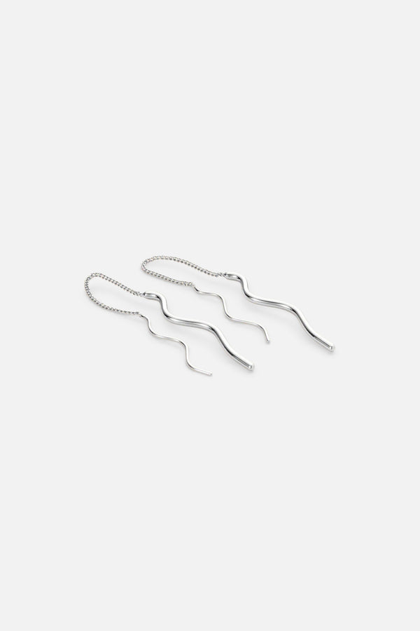 Jenny Bird Squiggle Threaders in Silver