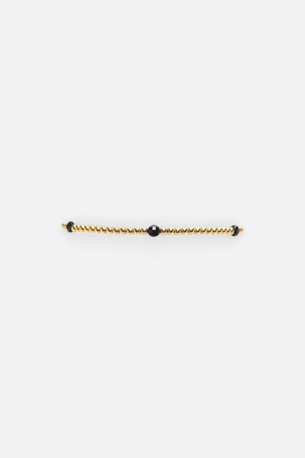 Karen Lazar 2mm Yellow Gold Filled Bracelet With Spinel Disc Pattern