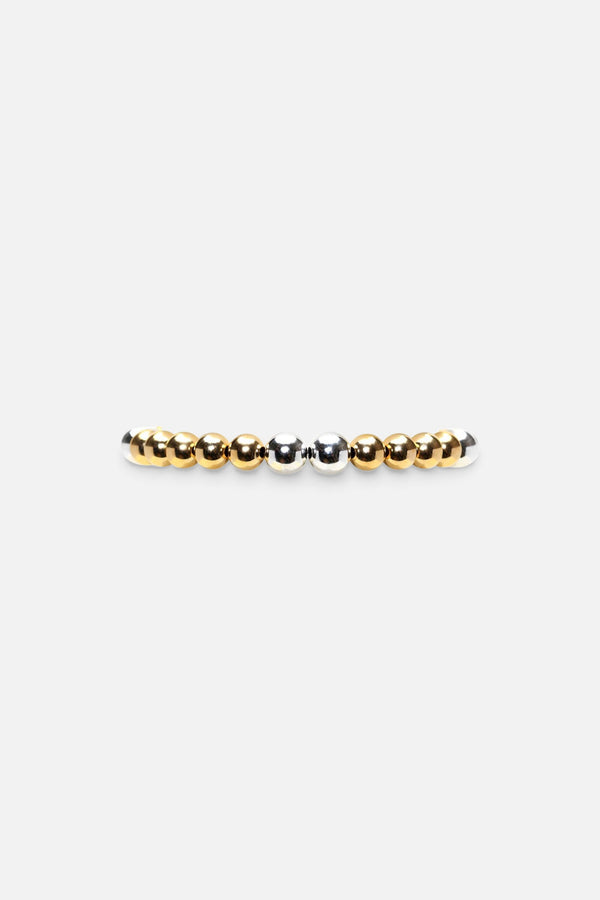 Karen Lazar Yellow Gold Filled Bracelet With 7mm Sterling Silver