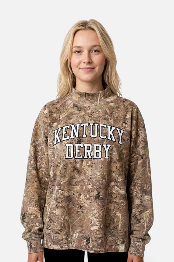 Kentucky Derby Camo Derby Arch Mock Neck