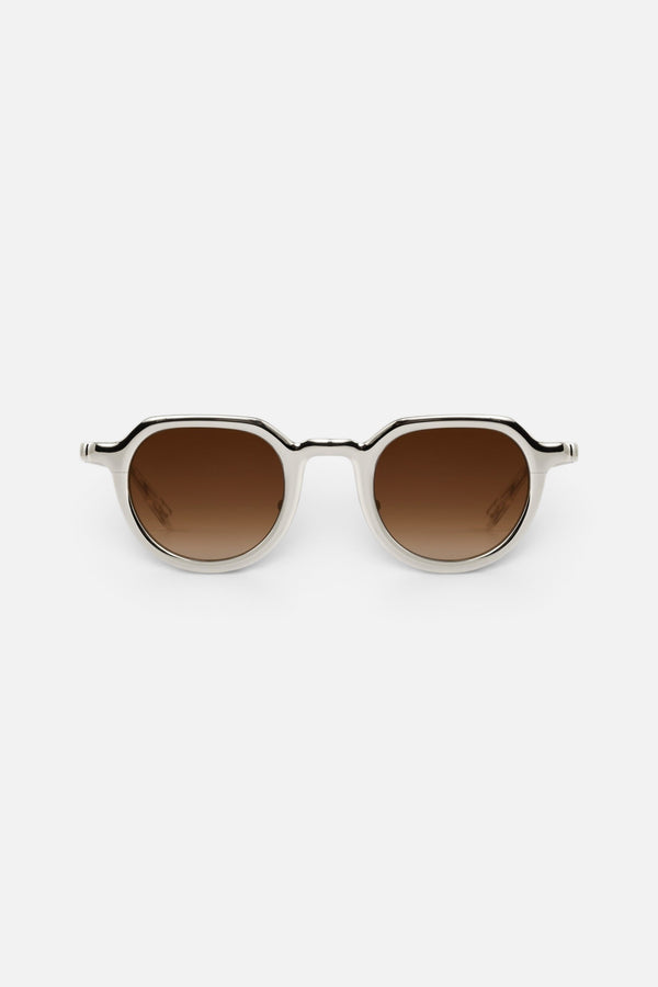 Krewe Galvan Sunglasses in Silver Chroma + Crystal