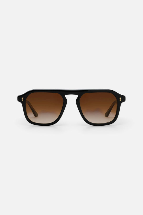 Krewe Zander Sunglasses in Black & Black Tea