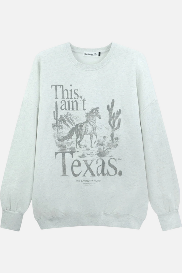 Laundry Room This Ain't Texas Stallion Jump Jumper in Pebble Heather