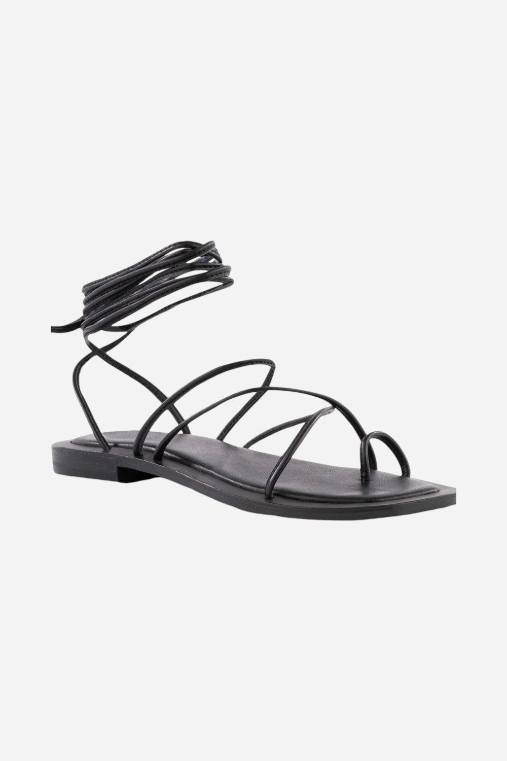 Seychelles Lilac Tie-Up Sandal in Black Leather – CHROME