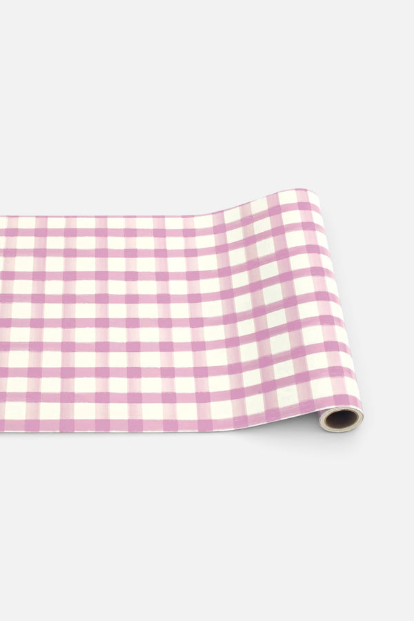 Lilac Painted Check Runner