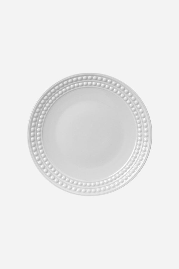 L'Objet Perlée Dessert Plate in White