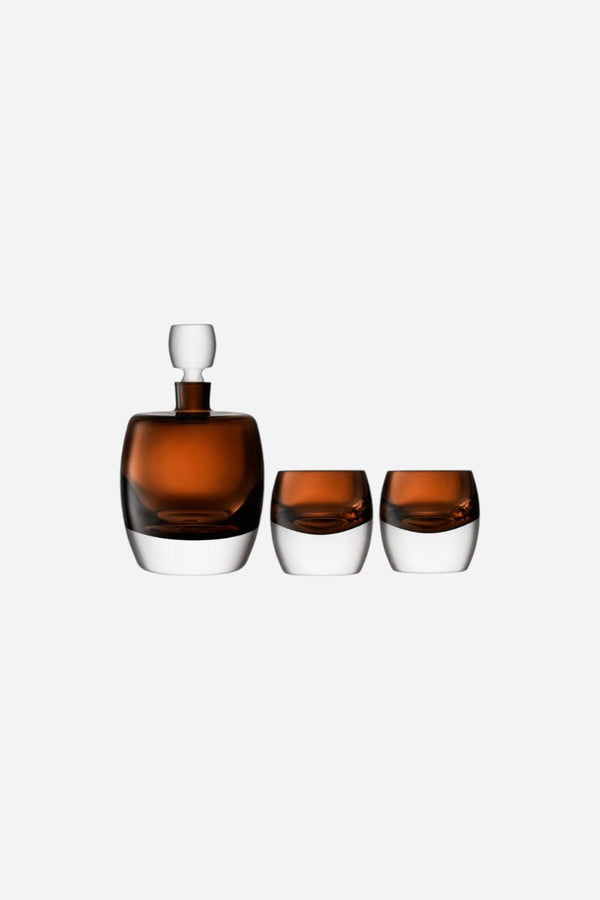 LSA International Whiskey Club Set in Peat Brown