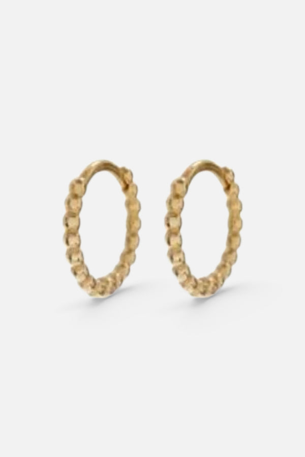 Luv AJ Mini Beaded Huggies Earrings