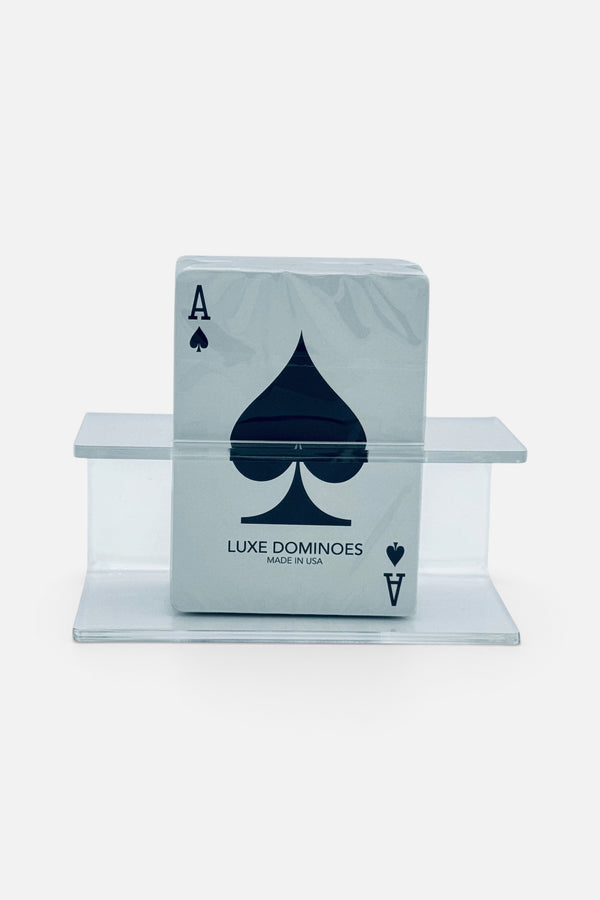 Luxe Dominoes El Caddi Double Card Holder in Clear