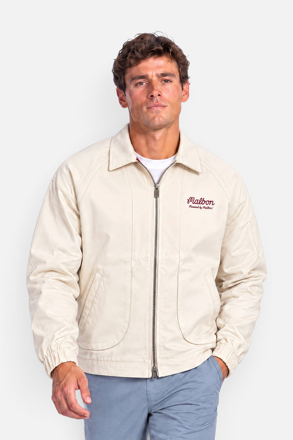 Malbon Golf Field Jacket in Ivory
