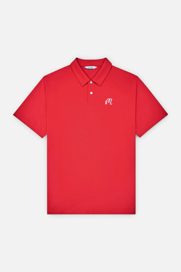 Malbon Golf Men's Fairway Polo in Scarlet