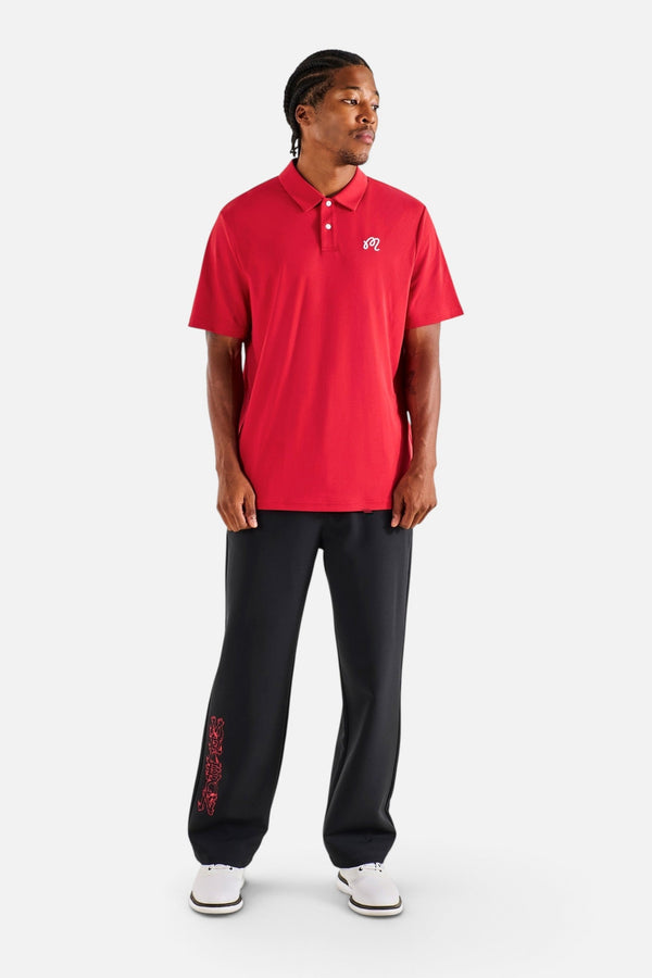 Malbon Golf Men's Fairway Polo in Scarlet