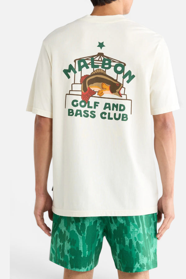 Malbon Golf Vista Bass Club Pocket Tee in Ivory