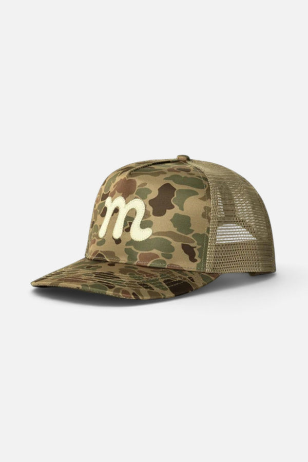 Manana Hat Co. Mesh Back "M" Trucker - Camo