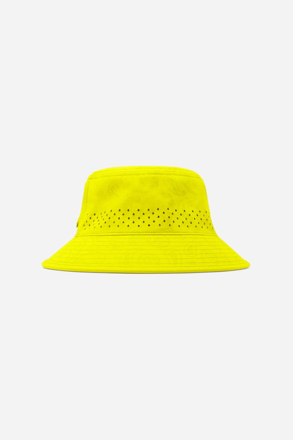Melin Caddy Links Hydro Bucket Hat in Neon Yellow