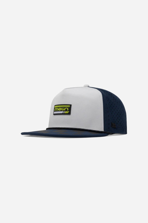 Melin Coronado Brick MPH Hydro Snapback Hat in Black Iris & White