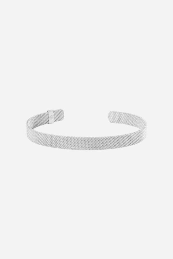 Metal Alchemist Woven Armor Cuff - Silver 8 MM