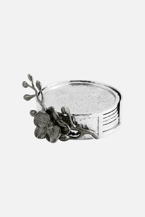 Michael Aram Black Orchid Coaster Set of 6