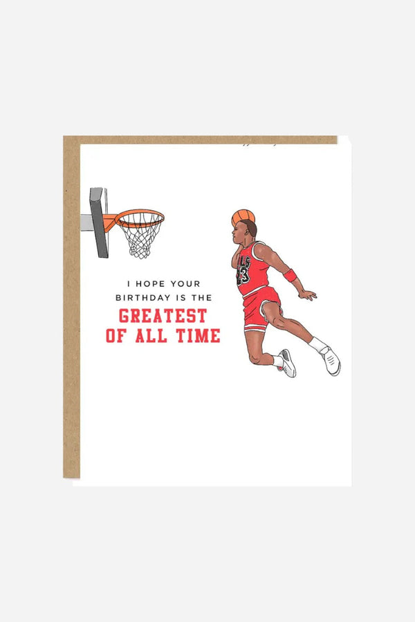 Michael Jordan "Mj Goat" Greatest of All Time Birthday Card