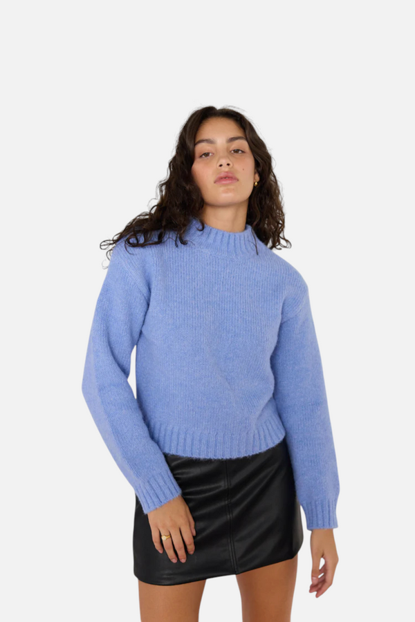 Mink Pink Women's Elise Cozy Sweater in Blue