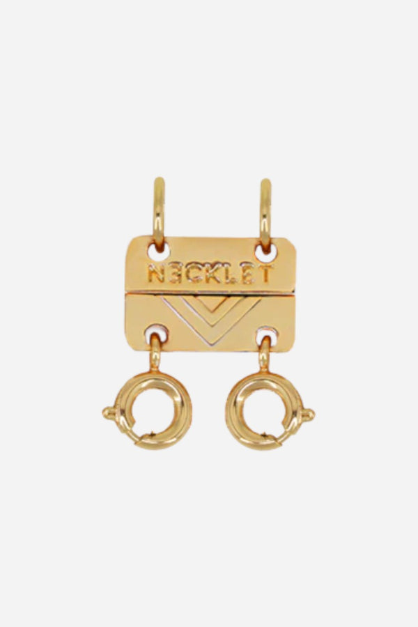 Necklet Stainless Steel Gold Double Layering Clasp