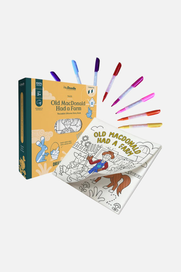 Old MacDonald Had a Farm Tales - Reusable Coloring Book