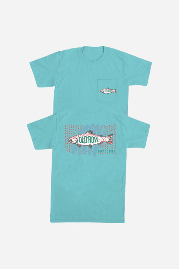 Old Row Speckled Trout Pocket Tee in Mint